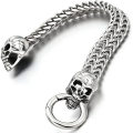 Custom Wholesale Neo-Gothic Franco Chain Bracelet with Spring Clasp Amazon Hot Selling Curb Chain Stainless Steel